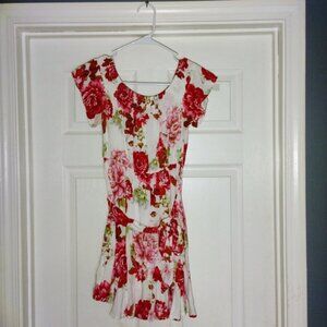 Justify Red and White Floral Dress
